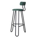 Ver imagem 2 de Conjunto 2 Banquetas Alta Ginger com Encosto Courino Urano Verde Sálvia