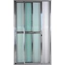 Ver imagem 2 de Porta de Aluminio Sacada 2 Folhas com Fechadura Linha Premium:2,10 X 1,20/brilhante