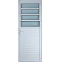 Ver imagem 1 de Porta de Aluminio Basculante Esquerda Linha Premium:2,10 X 0,90/branco