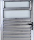 Ver imagem 2 de Porta de Aluminio Basculante Esquerda Linha Premium:2,10 X 0,90/brilhante