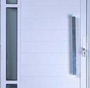 Ver imagem 2 de Porta de Alumínio Lambril com Visor e Puxador Cor Branco 210 x 90 Direita Linha All Soft