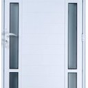 Ver imagem 2 de Porta de Alumínio Lambril com Visor Duplo Cor Branco 210 x 80 Esquerda Linha All Soft
