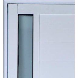 Porta de Alumínio Lambril com Visor Duplo Cor Branco 210 x 80 Esquerda Linha All Soft - 3