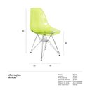 Ver imagem 4 de Cadeira Charles Eames Eiffel Dkr - Verde Translúcido - Base Aço Cromado