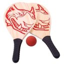 Ver imagem 6 de Kit Frescobol Par Raquetes Praia Jogo Bolinha Bolsa Red Nose 486300