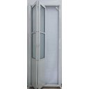 Ver imagem 2 de Porta Camarão de Alumínio Lambril 210 x 70 com Vidro Mini Boreal Lux Esquerda Cor Branco