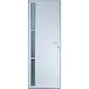 Ver imagem 1 de Porta de Aluminio Lambril Visor Lateral Linha Premium:2,10 X 0,80/esquerda/branco