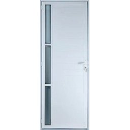 Porta de Aluminio Lambril Visor Lateral Linha Premium:2,10 X 0,80/esquerda/branco - 1 Porta de Aluminio Lambril Visor Lateral Linha Premium:2,10 X 0,80/esquerda/branco - 1