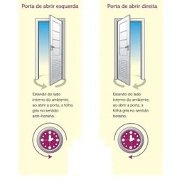 Porta de Alumínio Lambril com Visor 210 x 80 Esquerda Linha All Soft Cor Branco - 4