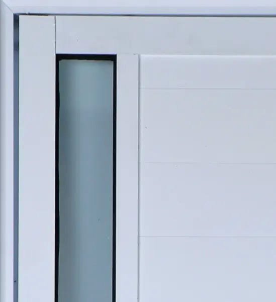 Porta de Alumínio Lambril com Visor Duplo 210 x 80 Direita Linha All Soft Cor Branco - 3