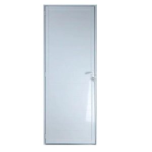Porta de Alumínio Lambril 210 x 80 Esquerda Linha All Soft Cor Branco