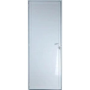 Porta de Alumínio Lambril Cor Branco 210 x 80 Direita Linha All Soft