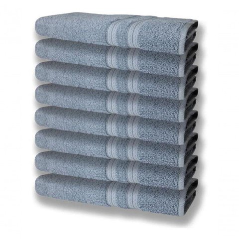 8 Toalhas Grande Super Felpudas e Grossa 80x150 Azul