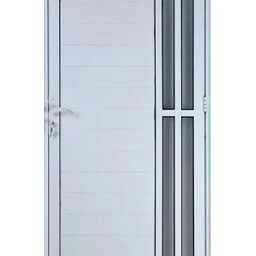 Porta de Alumínio Lambril com Visor 2 Torres Cor Branco 210 x 80 Esquerda Linha All Soft - 2 Porta de Alumínio Lambril com Visor 2 Torres Cor Branco 210 x 80 Esquerda Linha All Soft - 2