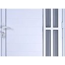 Ver imagem 3 de Porta de Alumínio Lambril com Visor 2 Torres Cor Branco 210 x 80 Esquerda Linha All Soft