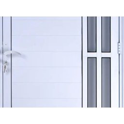 Porta de Alumínio Lambril com Visor 2 Torres Cor Branco 210 x 80 Esquerda Linha All Soft - 3 Porta de Alumínio Lambril com Visor 2 Torres Cor Branco 210 x 80 Esquerda Linha All Soft - 3