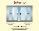 Ver imagem 4 de Porta de Alumínio de Correr Balcão 4 Folhas 210 x 200 Brilhante Linha 25 com Chave