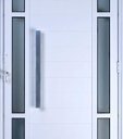 Ver imagem 3 de Porta de Alumínio Lambril com Visor Duplo com Puxador Cor Branco 210 x 100 Direita Linha All