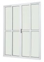 Ver imagem 1 de Porta de Alumínio de Correr Balcão 4 Folhas 210 x 180 Branco Linha 25 com Chave