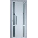 Ver imagem 2 de Porta de Alumínio Lambril com Visor Duplo com Puxador Cor Branco 210 x 80 Direita Linha All