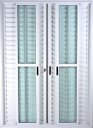 Ver imagem 1 de Porta de Alumínio de Correr Balcão 6 Folhas 210 x 200 Branco Linha 25 com Chave