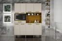 Ver imagem 4 de Armário de Cozinha Pratic 7 Portas e 1 Gaveta - Chf Móveis Cinamomo/off White