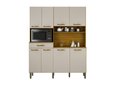 Ver imagem 1 de Armário de Cozinha Pratic 7 Portas e 1 Gaveta - Chf Móveis Cinamomo/off White