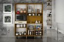 Ver imagem 3 de Armário de Cozinha Pratic 7 Portas e 1 Gaveta - Chf Móveis Cinamomo/off White