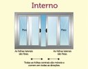 Ver imagem 4 de Porta de Alumínio de Correr Balcão 6 Folhas 210 x 180 Branco Linha 25 com Chave