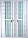 Ver imagem 1 de Porta de Alumínio de Correr Balcão 6 Folhas 210 x 180 Branco Linha 25 com Chave