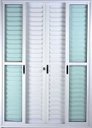 Ver imagem 2 de Porta de Alumínio de Correr Balcão 6 Folhas 210 x 180 Branco Linha 25 com Chave