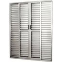 Ver imagem 1 de Porta de Alumínio de Correr Balcão 6 Folhas 210 x 200 Brilhante Linha 25 com Chave