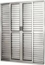 Ver imagem 1 de Porta de Alumínio de Correr Balcão 6 Folhas 210 x 200 Brilhante Linha 25 com Chave
