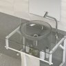 Gabinete para Banheiro Vidro Glass 60cm Branco com Cuba Incolor - 3