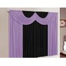 Cortina Paris Lilás e Preto 3,00m x 2,80m - Varão Simples - 1