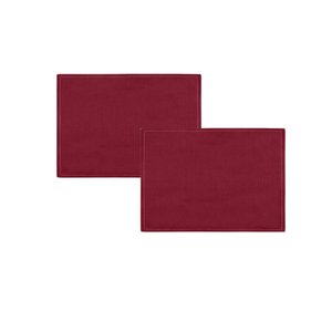 Kit 2 Peças Jogo Americano Vermelho Natal 100% Algodão para Decoração - 37x50cm