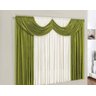 Cortina Paris Verde e Branco  2,00m x 1,70m - Varão Simples - 1