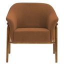 Ver imagem 6 de Kit 02 Poltronas Luna Base Madeira Poliéster Terracota - Nexta Casa