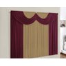 Cortina Paris Vinho e Avelã 4,00m x 2,80m Varão Simples - 1