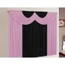 Cortina Paris Rosa e Preto 4,00m x 2,80m Varão Simples - 1