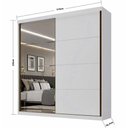 Ver imagem 4 de Guarda Roupa Casal 219cm 2 Portas de Correr C/ Espelho Cor:branco