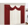 Cortina Paris Vermelho e Branco  2,00m x 1,70m - Varão Simples - 1