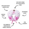 Almofada Amamentação Estampada Bebê Menina com Enchimento e Zíper - Bailarina Encantada - 3