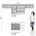 Ver imagem 5 de Cozinha Compacta 4 Peças Americana 7 Portas 3 Gavetas 100% MDF Branco Henn