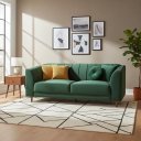 Ver imagem 2 de Namoradeira 3 Lugares Camel 210 cm Veludo Verde