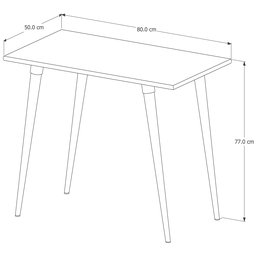 Escrivaninha Mesa de Notebook Retrô Classic Preto - 4