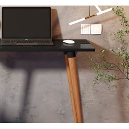Escrivaninha Mesa de Notebook Retrô Classic Preto - 2