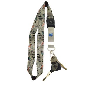 CHAVEIRO COM MOSQUETAO E FECHO DC COMICS cordão