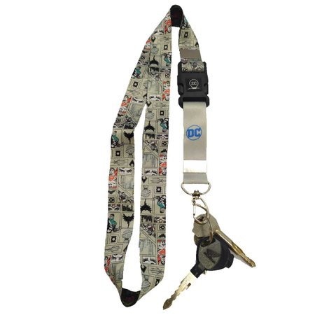 CHAVEIRO COM MOSQUETAO E FECHO DC COMICS cordão