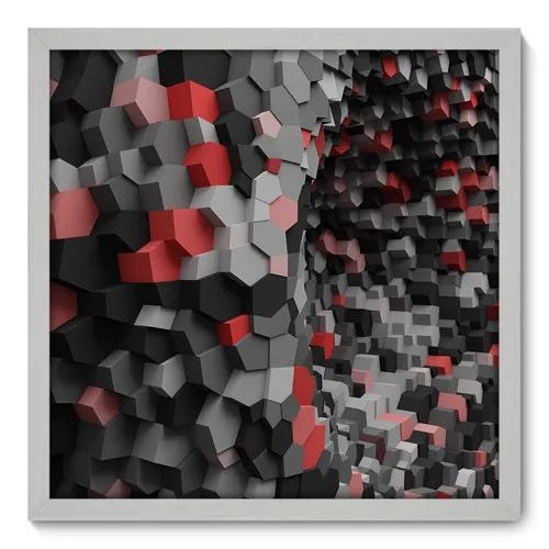 Quadro Decorativo - Abstrato - 50cm x 50cm - 021qnacb - 1